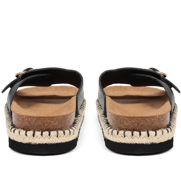 Jones Bootmaker Outlet Jana Slip-On Sandals - Black