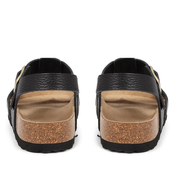 Jones Bootmaker Outlet Jean Leather Sandals - Black