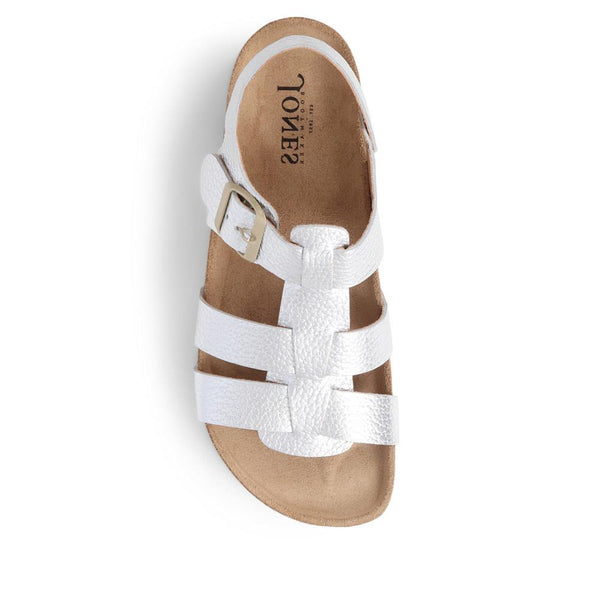 Jones Bootmaker Outlet Jean Leather Sandals - Silver