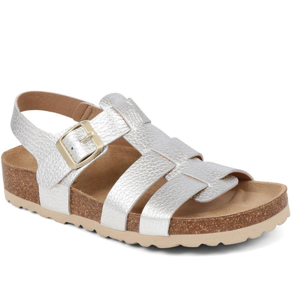 jones bootmaker Outlet Jean Leather Sandals - Silver