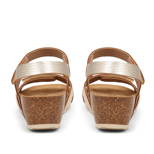 Jones Bootmaker Outlet Joanie Leather Sandals - Gold