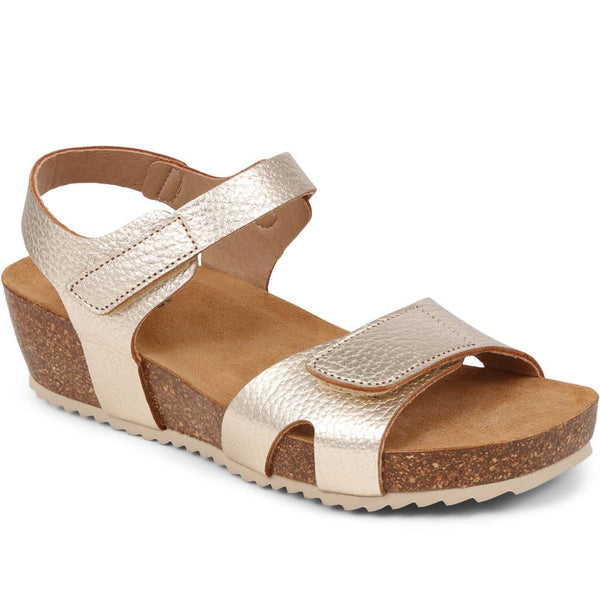 jones bootmaker Outlet Joanie Leather Sandals - Gold
