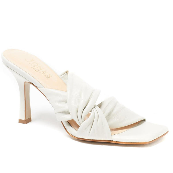 jones bootmaker Outlet Leather Mule Heels - Cream