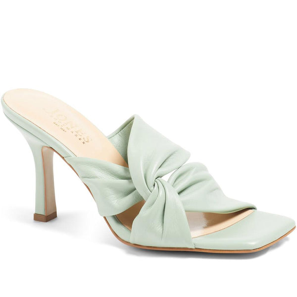 jones bootmaker Outlet Leather Mule Heels - Sage
