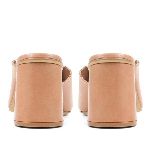 Jones Bootmaker Outlet Lisetta Heeled Mules - Tan