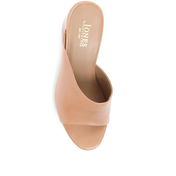 Jones Bootmaker Outlet Lisetta Heeled Mules - Tan