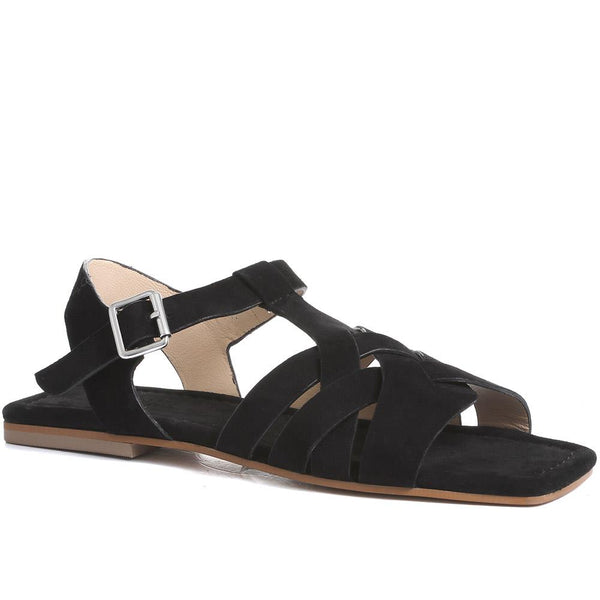 jones bootmaker Outlet Lyla Flat Sandals - Black