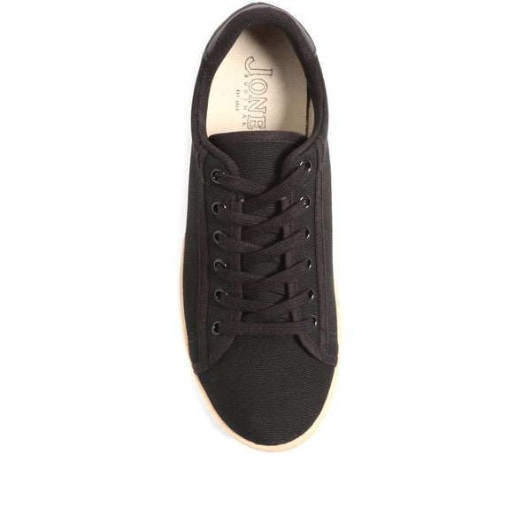 Jones Bootmaker Outlet Raffia Tennis Shoe - Black
