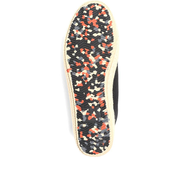 Jones Bootmaker Outlet Raffia Tennis Shoe - Black