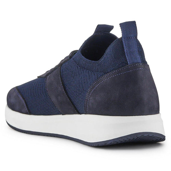 Jones Bootmaker Outlet Sean Leather Trainers - Navy