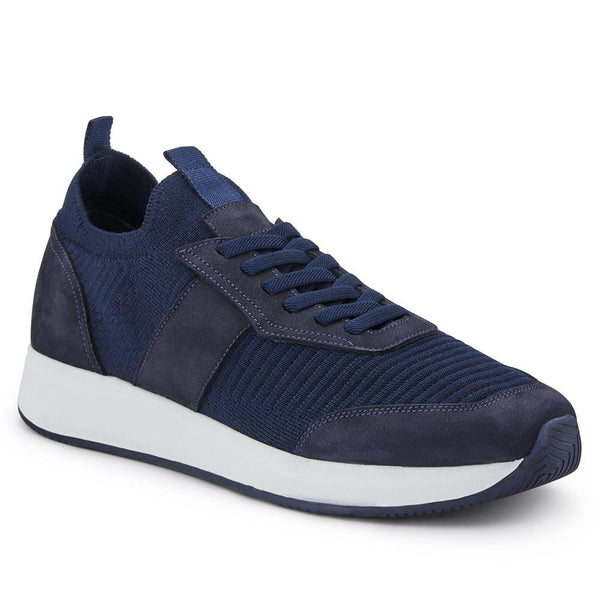 jones bootmaker Outlet Sean Leather Trainers - Navy