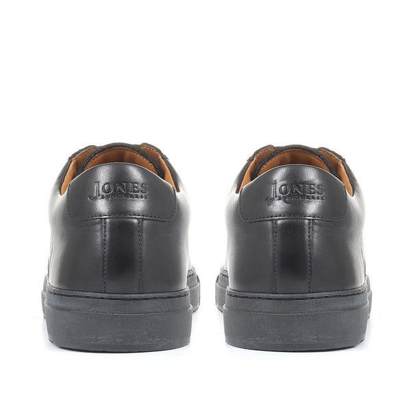 Jones Bootmaker Outlet Teo Leather Trainers - Black