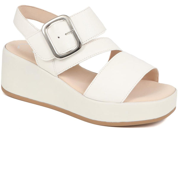 jones bootmaker Outlet Wedge Heel Sandals - White