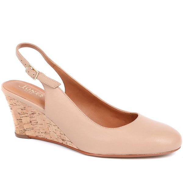 jones bootmaker Outlet Zahra Leather Wedges - Beige