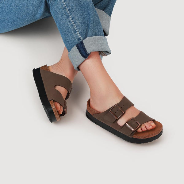 Jones Bootmaker Women's Arizona Birko-Flor - Brown