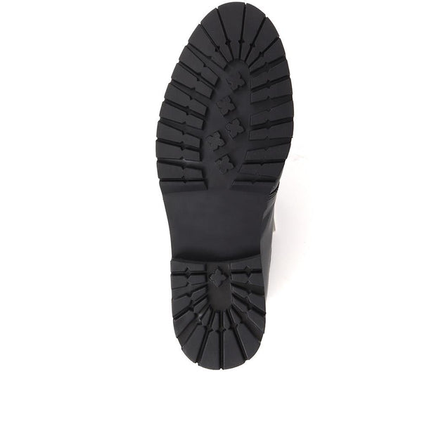 Jones Bootmaker Women's Fae Lace-Up Loafer - Black