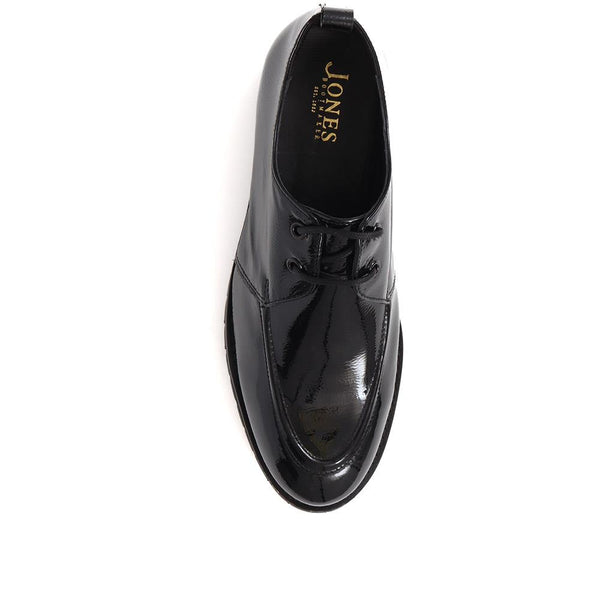 Jones Bootmaker Women's Fae Lace-Up Loafer - Black