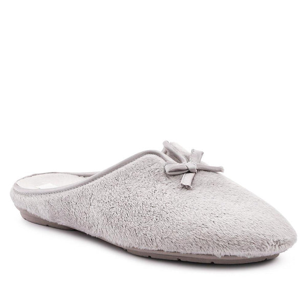 jones bootmaker Women's Fifi Luxury Slippers - Grey