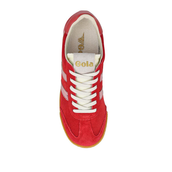 Jones Bootmaker Women's Gola Leather Trainers - Red
