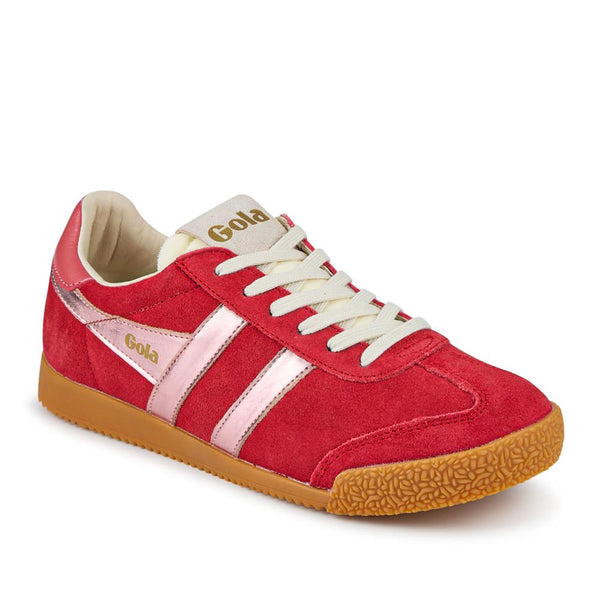 jones bootmaker Women's Gola Leather Trainers - Red