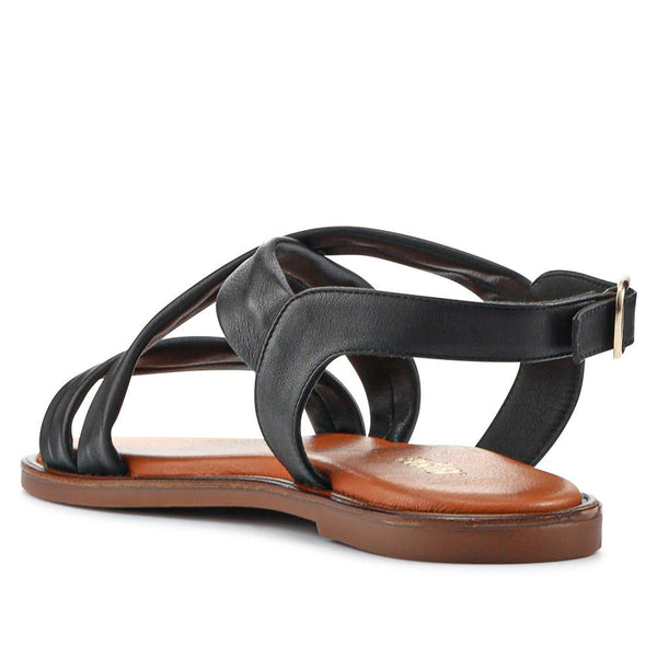 Jones Bootmaker Women's Hali Leather Sandals - Black