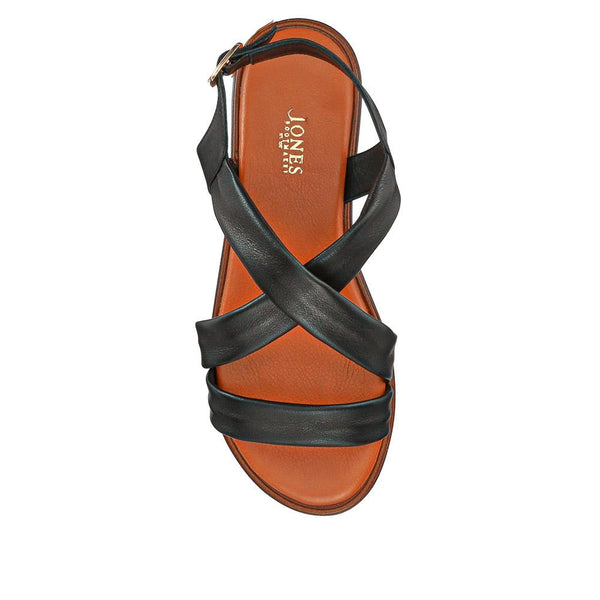 Jones Bootmaker Women's Hali Leather Sandals - Black