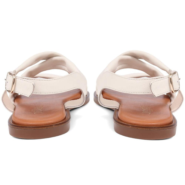 Jones Bootmaker Women's Hali Leather Sandals - White