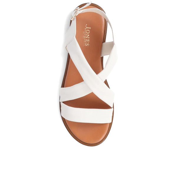 Jones Bootmaker Women's Hali Leather Sandals - White
