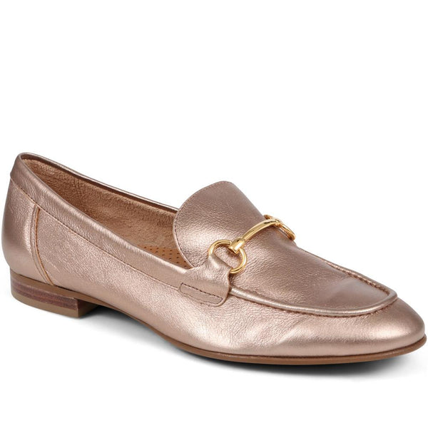 jones bootmaker Women's Hana Leather Loafers - Gold