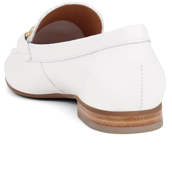 Jones Bootmaker Women's Hana Leather Loafers - White
