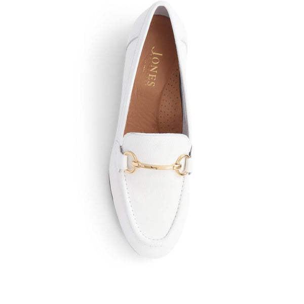 Jones Bootmaker Women's Hana Leather Loafers - White