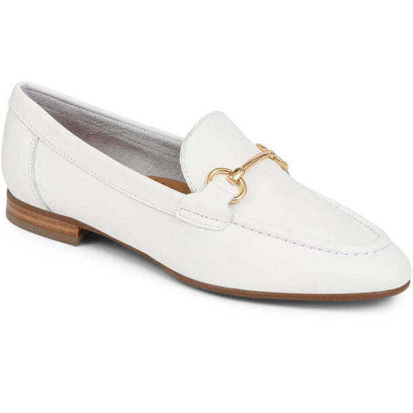 jones bootmaker Women's Hana Leather Loafers - White