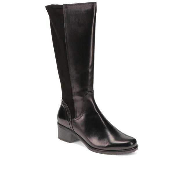 jones bootmaker Women's Leather Long Boots - Black