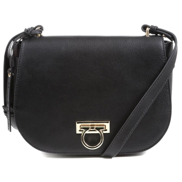 jones bootmaker Women's Leather Saddle Bag - Black