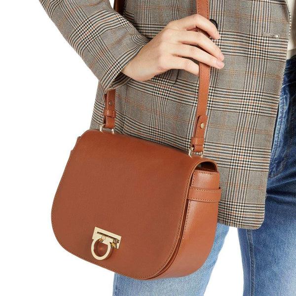 Jones Bootmaker Women's Leather Saddle Bag - Tan