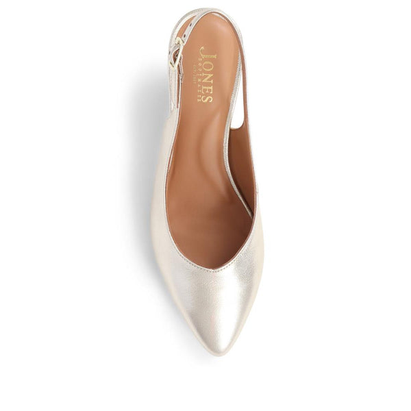 Jones Bootmaker Women's Zaria Slingback Heels - Gold