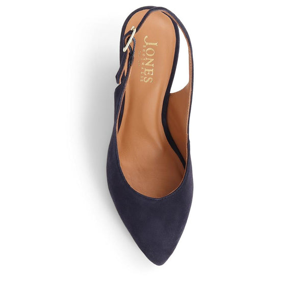 Jones Bootmaker Women's Zaria Slingback Heels - Navy