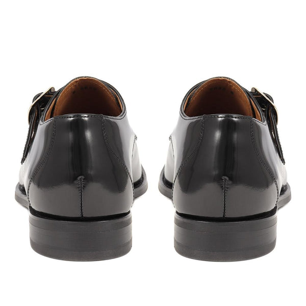 Jones Bootmaker Men's Aidan Leather Monk Shoes - Black