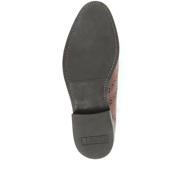 Jones Bootmaker Men's Arthur Oxford Leather Brogues - Cognac