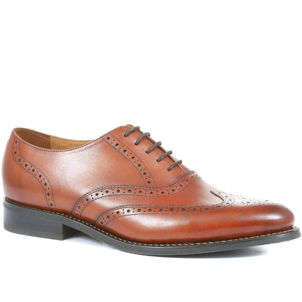 jones bootmaker Men's Arthur Oxford Leather Brogues - Cognac