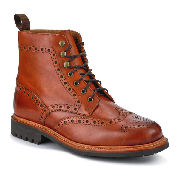 jones bootmaker Men's Baker Street Goodyear Welt Ankle Boots - British Tan