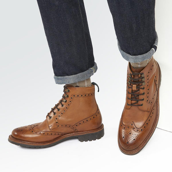 Jones Bootmaker Men's Baker Street Goodyear Welt Ankle Boots - Tan