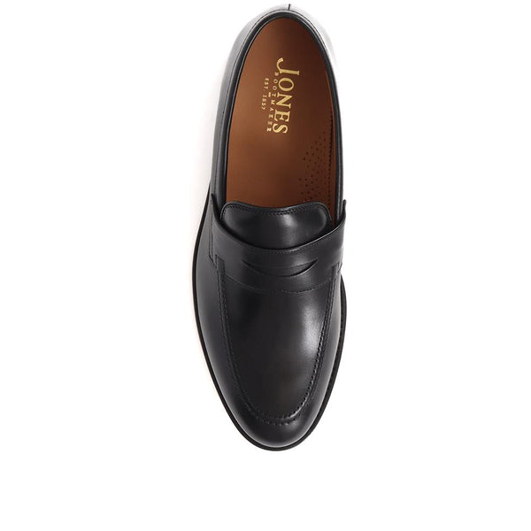 Jones Bootmaker Men's Barcelona Leather Loafers - Black