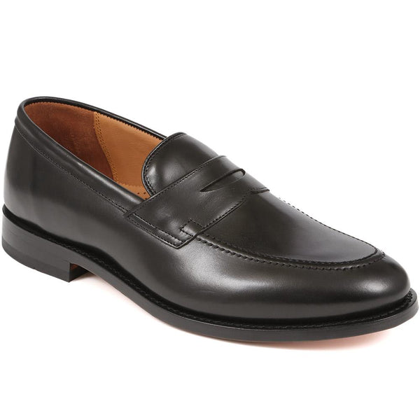 jones bootmaker Men's Barcelona Leather Loafers - Black