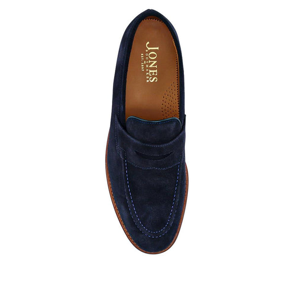 Jones Bootmaker Men's Barcelona Leather Loafers - Navy Suede