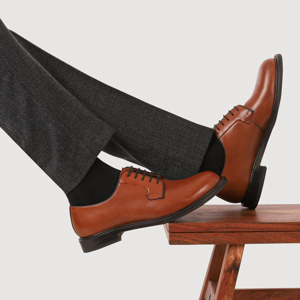 Jones Bootmaker Men's Barnes Leather Lace-Up Shoes - British Tan