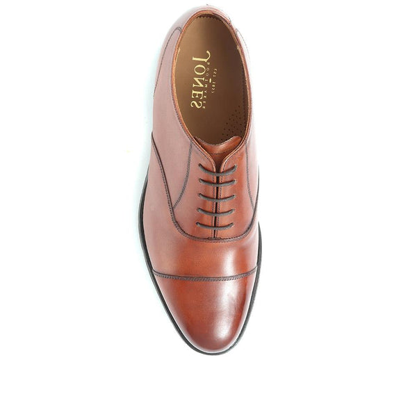 Jones Bootmaker Men's Barnet Goodyear Welted Leather Oxford Shoes - Cognac
