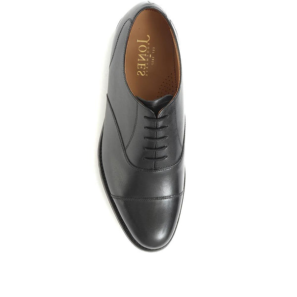 Jones Bootmaker Men's Barnet Goodyear Welted Leather Oxford Shoes - Black