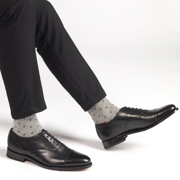 Jones Bootmaker Men's Barnet Goodyear Welted Leather Oxford Shoes - Black