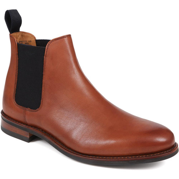 jones bootmaker Men's Bayridge Leather Chelsea Boots - British Tan